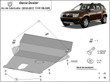 Stahl Unterfahrschutz für Motor Dacia Duster - 2,5 mm (2010-2017)