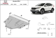 Stahl Unterfahrschutz für Motor Honda CR-V (2013-2016)