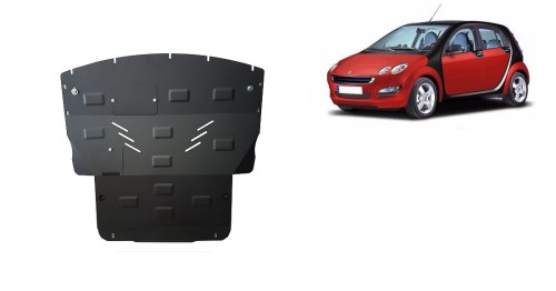 Stahl Unterfahrschutz für Motor, Getriebe Smart FourFour Benzin (2004-2006)