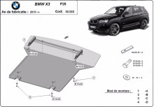 Stahl Unterfahrschutz für Motor BMW X3 - F25 (2010-2017)