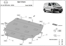 Stahl Unterfahrschutz für Motor Opel Vivaro (2019-2026)