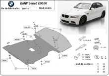 Stahl Unterfahrschutz für Motor BMW Seria 3 E90/91 (2004-2011)
