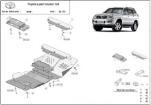 Aluminium Unterfahrschutz für Motor Toyota Land Cruiser (2002-2009)