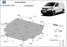 Aluminium Unterfahrschutz für Motor Peugeot Expert (2016-2026)