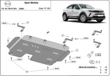 Stahl Unterfahrschutz für Motor Opel Mokka (2019-2026)