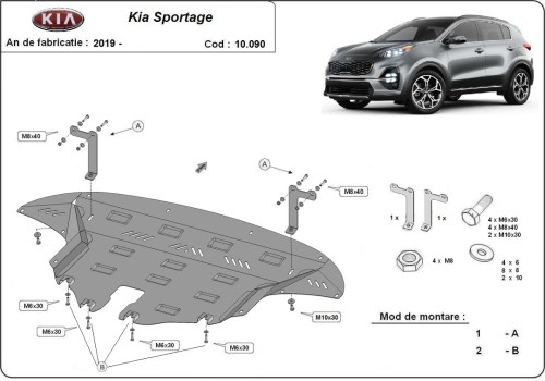 Stahl Unterfahrschutz für Motor Kia Sportage (2019-2021)