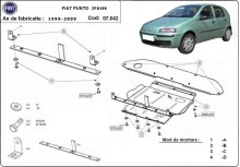Stahl Unterfahrschutz für Motor Fiat Punto (1999-2010)