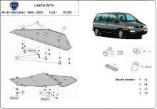 Stahl Unterfahrschutz für Motor, Getriebe Lancia Zeta (1995-2003)