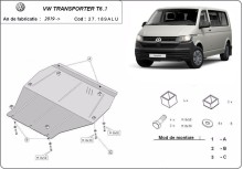 Aluminium Unterfahrschutz für Motor Volkswagen Transporter (2019-2022)