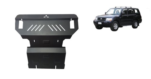 Stahl Unterfahrschutz für Motor, Kühler Mitsubishi Pajero 3 (V60, V70) (1999-2007)