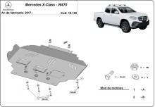Stahl Unterfahrschutz für Motor Mercedes X-Class (2017-2020)