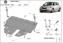 Stahl Unterfahrschutz für Motor Skoda Fabia 2 (2007-2014)