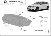 Stahl Unterfahrschutz für Kühler BMW seria 3 E90 (2004-2013)