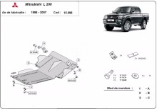 Stahl Unterfahrschutz für Motor Mitsubishi L200 (1998-2007)