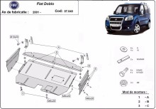 Stahl Unterfahrschutz für Motor, Getriebe Fiat Doblo (2001-2010)