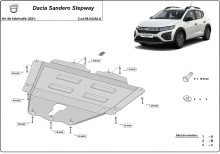Aluminium Unterfahrschutz für Motor Dacia Sandero III (2021-2026)
