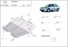 Stahl Unterfahrschutz für Motor Opel Astra G (1997-2004)