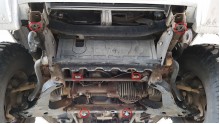 Stahl Unterfahrschutz für Motor, Kühler Mitsubishi Pajero 3 (V60, V70) (1999-2007)