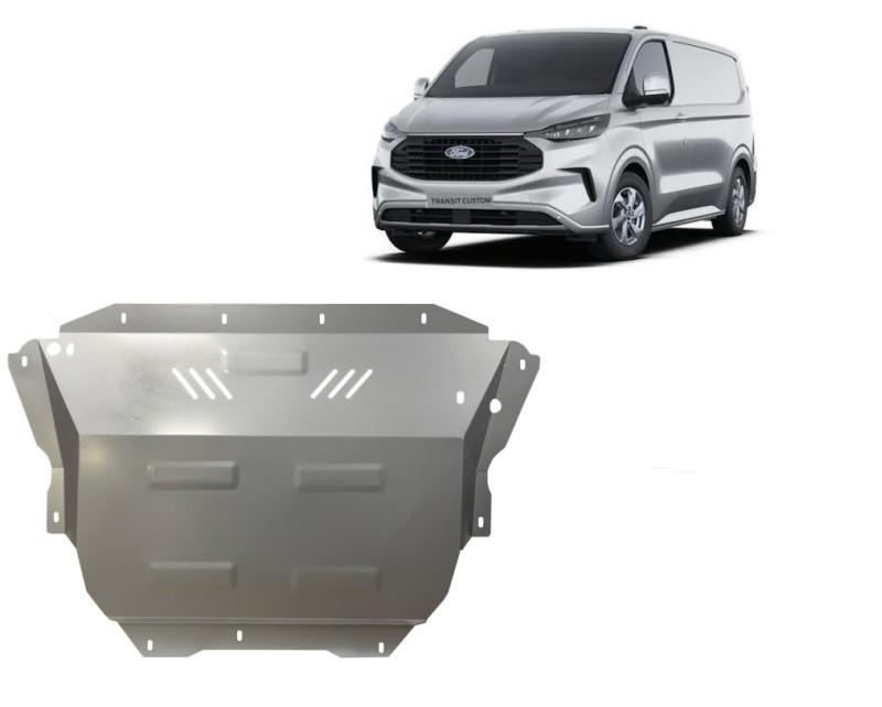 Unterfahrschutz aus verzinktem Stahl für Motor Ford Transit Custom (2023-2026)