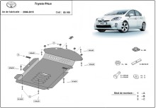 Stahl Unterfahrschutz für Katalysator Toyota Prius 3 (2008-2015)