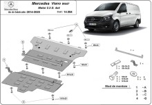 Stahl Unterfahrschutz für Motor Mercedes Viano W447, 2.2 D, 4x4 (2014-2020)