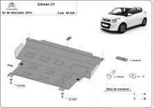 Stahl Unterfahrschutz für Motor Citroen C1 (2014-2022)