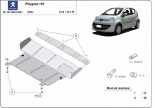 Stahl Unterfahrschutz für Motor Peugeot 107 (2005-2014)