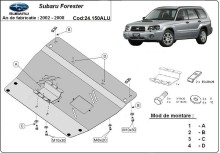 Aluminium Unterfahrschutz für Motor Subaru Forester (2002-2008)