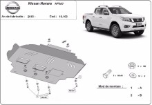 Stahl Unterfahrschutz für Motor Nissan Navara NP300 - D23 (2015-2021)