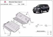 Stahl Unterfahrschutz für Motor, Kühler Mitsubishi Pajero Sport 2 (2008-2016)