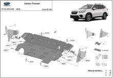 Stahl Unterfahrschutz für Motor Subaru Forester 5 (2018-2024)