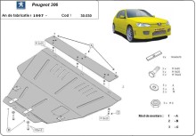Stahl Unterfahrschutz für Motor Peugeot 306 (1994-2002)