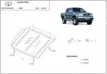 Stahl Unterfahrschutz für Motor Toyota Hilux (2000-2004)