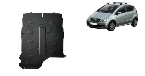 Stahl Unterfahrschutz für Motor, Getriebe, Differential  Mercedes A-Class (2004-2012)