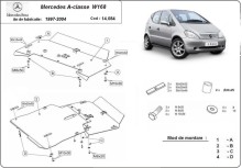 Stahl Unterfahrschutz für Motor Mercedes A-Class W168 (1997-2004)