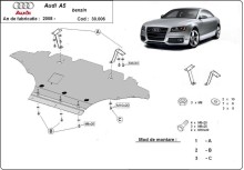 Stahl Unterfahrschutz für Motor Audi A5 benzin (2008-2016)