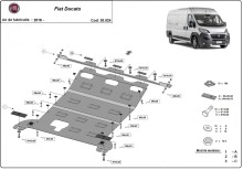 Stahl Unterfahrschutz für Motor Fiat Ducato (2016-2026)