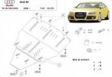 Stahl Unterfahrschutz für Motor Audi A6 (2004-2011)