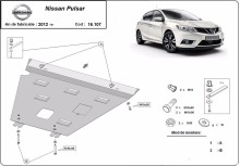 Stahl Unterfahrschutz für Motor Nissan Pulsar (2012-2018)