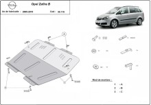 Stahl Unterfahrschutz für Motor Opel Zafira B (2005-2011)