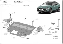 Stahl Unterfahrschutz für Motor Hyundai Bayon (2021-2026)
