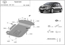 Stahl Unterfahrschutz für Katalysator Toyota Auris (2007-2012)