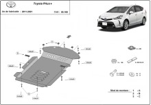 Stahl Unterfahrschutz für Katalysator Toyota Prius 3+ (2011-2021)