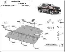 Stahl Unterfahrschutz für Getriebe, Differential Volkswagen Amarok - V6 automat (2016-2022)
