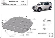 Stahl Unterfahrschutz für Getriebe Mercedes ML W163 (1998-2005)