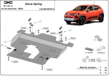 Aluminium Unterfahrschutz für Motor Dacia Spring (2024-2026)