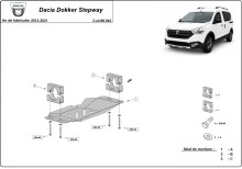 Stahl Unterfahrschutz für AGR-Ventil Dacia Dokker (2012-2020)