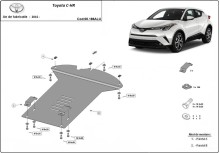 Aluminium Unterfahrschutz für Katalysator Toyota C-HR (2016-2023)