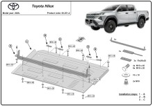Stalowa osłona dyferencjału Toyota Hilux (2026-2026) EAN