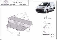 Stalowa Osłona pod silnik Toyota Proace (2013-2016) EAN